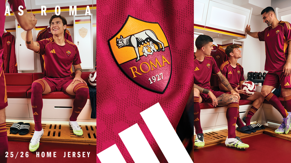 AS Roma and adidas present the new 2025/26 Home Kit