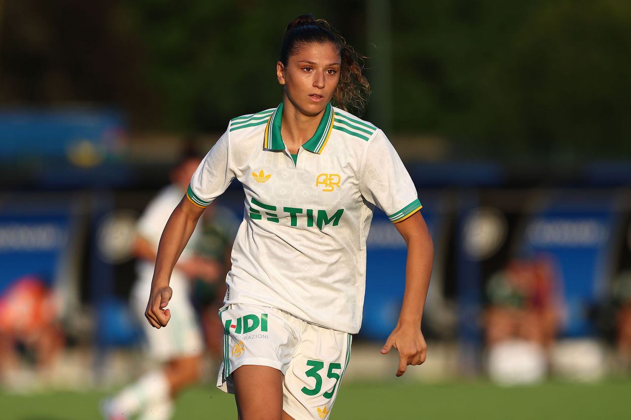 MILAN, ITALY - AUGUST 10:  during the Pre-season Friendly match between FC Internazionale Women and AS Roma Women at Centro Sportivo Interello Giacinto Facchetti on August 10, 2025 in Milan, Italy. (Photo by AS Roma/AS Roma via Getty Images)