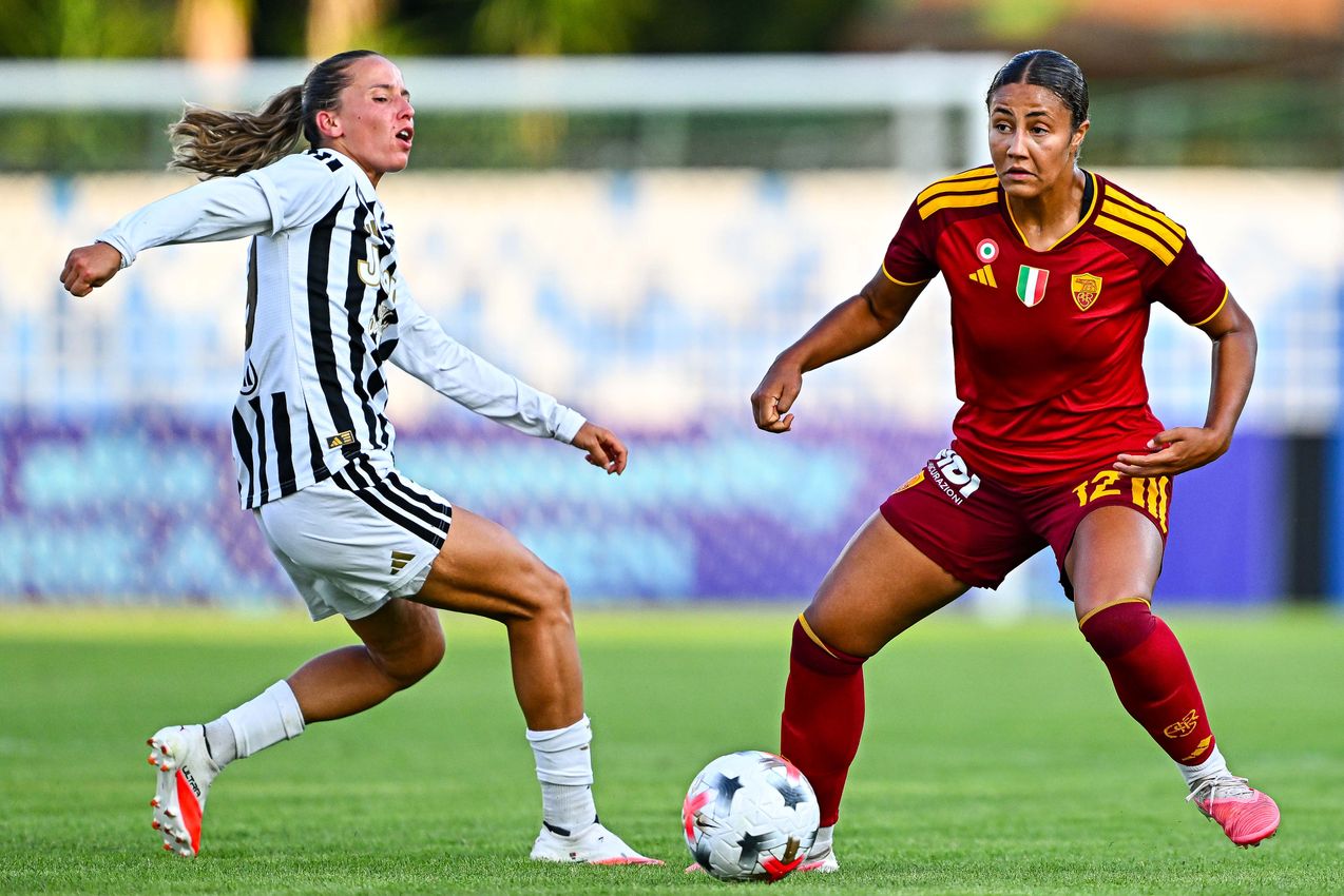 VIAREGGIO, ITALY - SEPTEMBER 19: Serie A Women's Cup Final match between Juventus and AS Roma on September 19, 2026 in Viareggio, Italy. (Photo by Simone Arveda - AS Roma/AS Roma via Getty Images)