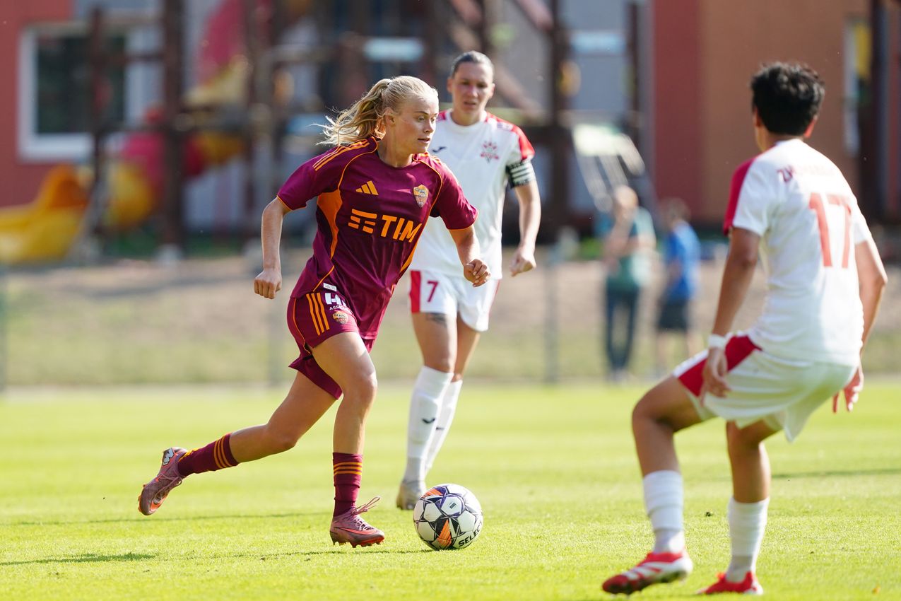PRAGUE, CZECH REPUBLIC - AUGUST 27:  at Dolicek Stadium on August 27, 2025 in Prague, Czech Republic. (Photo by AS Roma/AS Roma via Getty Images)