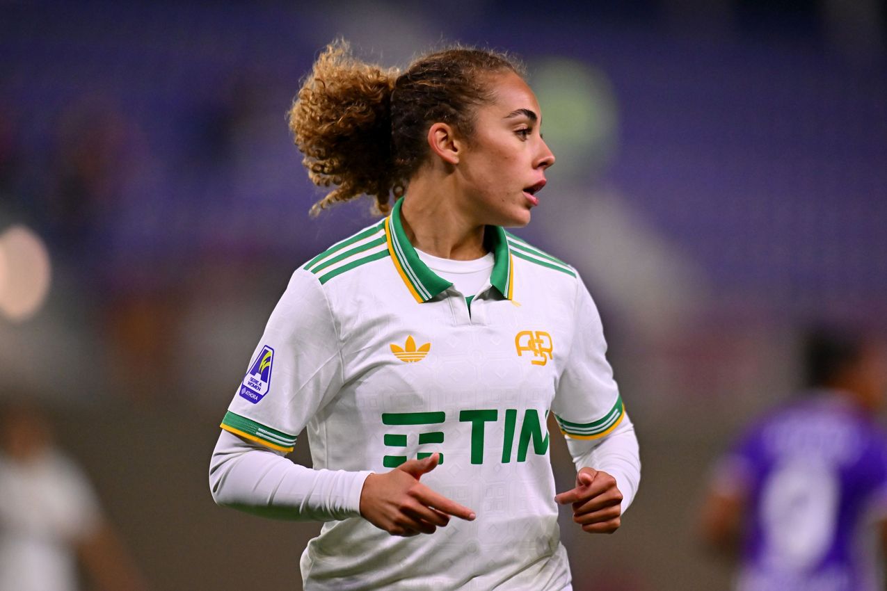 FLORENCE, ITALY - NOVEMBER 07: during the Serie A Women match between ACF Fiorentina and AS Roma at Viola Park on November 07, 2025 in Florence, Italy. (Photo by AS Roma/AS Roma via Getty Images)