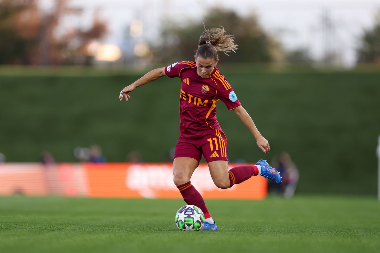 MADRID, SPAIN - OCTOBER 08:  during the UEFA Women's Champions League 2025/26 league phase match between Real Madrid CF and AS Romaat  on October 08, 2025 in Madrid, Spain. (Photo by AS Roma/AS Roma via Getty Images)