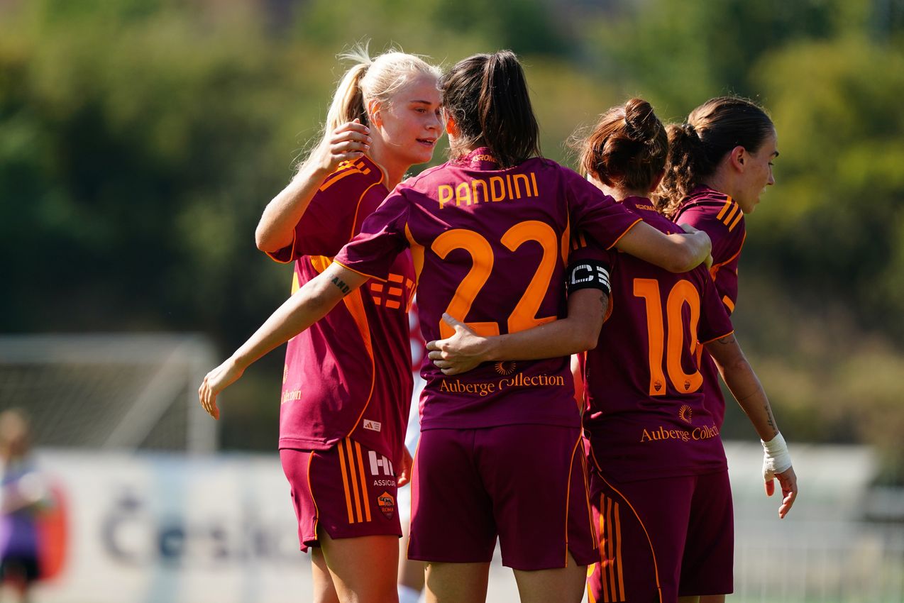 PRAGUE, CZECH REPUBLIC - AUGUST 27:  at Dolicek Stadium on August 27, 2025 in Prague, Czech Republic. (Photo by AS Roma/AS Roma via Getty Images)