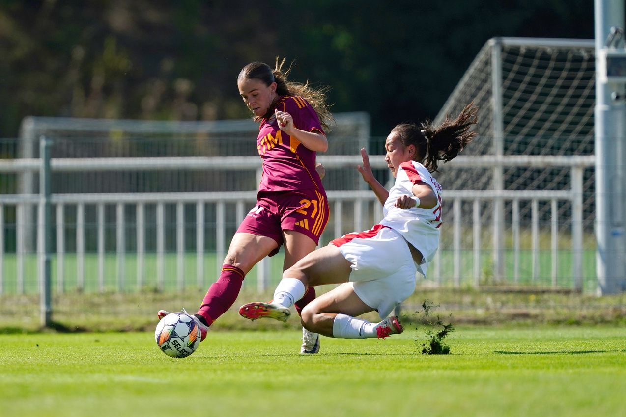 PRAGUE, CZECH REPUBLIC - AUGUST 27:  at Dolicek Stadium on August 27, 2025 in Prague, Czech Republic. (Photo by AS Roma/AS Roma via Getty Images)