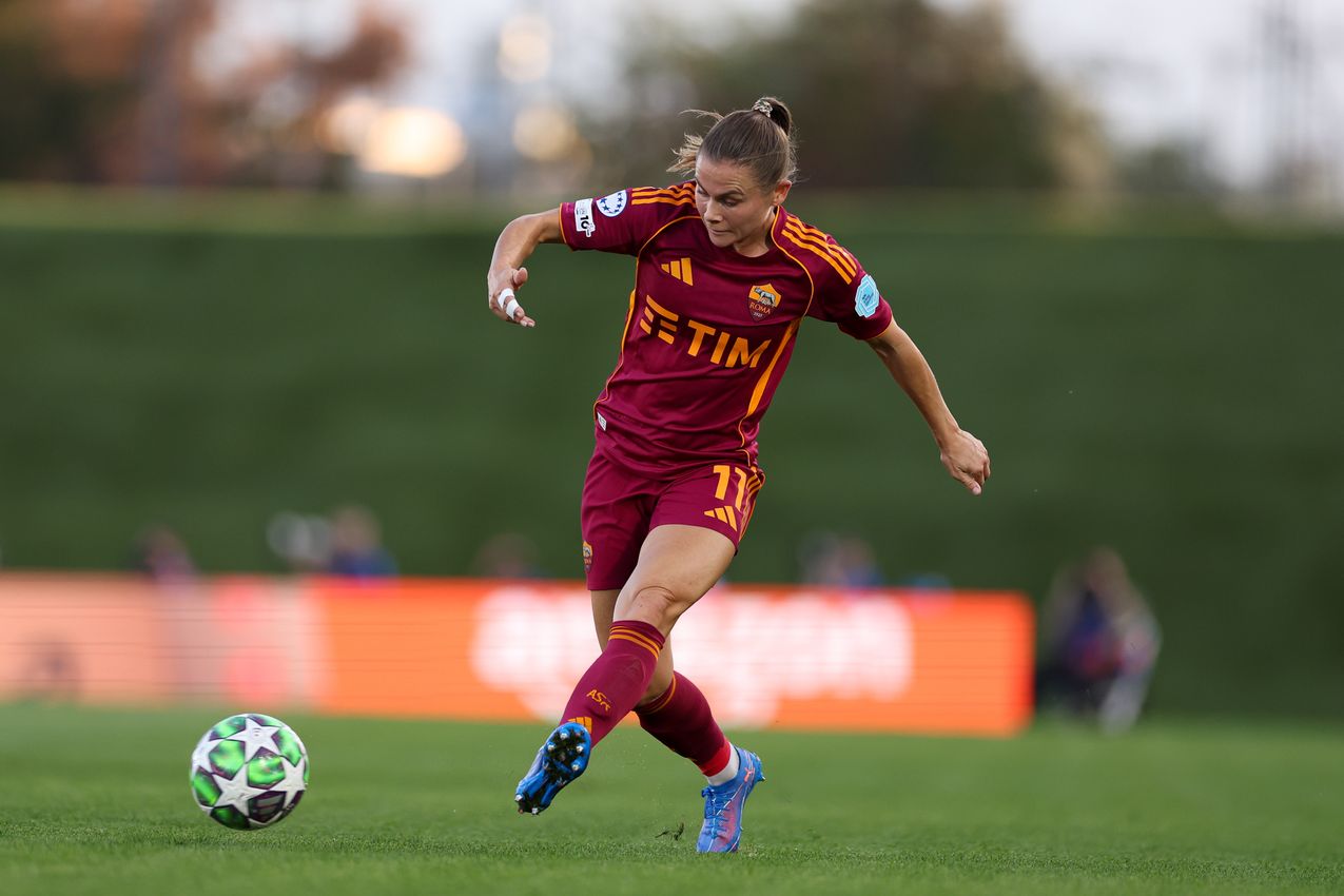 MADRID, SPAIN - OCTOBER 08:  during the UEFA Women's Champions League 2025/26 league phase match between Real Madrid CF and AS Romaat  on October 08, 2025 in Madrid, Spain. (Photo by AS Roma/AS Roma via Getty Images)