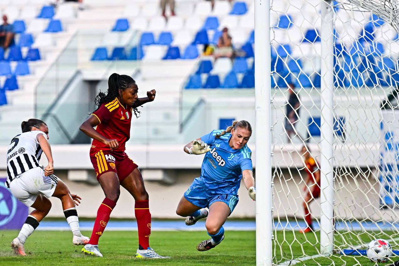 VIAREGGIO, ITALY - SEPTEMBER 19: Serie A Women's Cup Final match between Juventus and AS Roma on September 19, 2026 in Viareggio, Italy. (Photo by Simone Arveda - AS Roma/AS Roma via Getty Images)