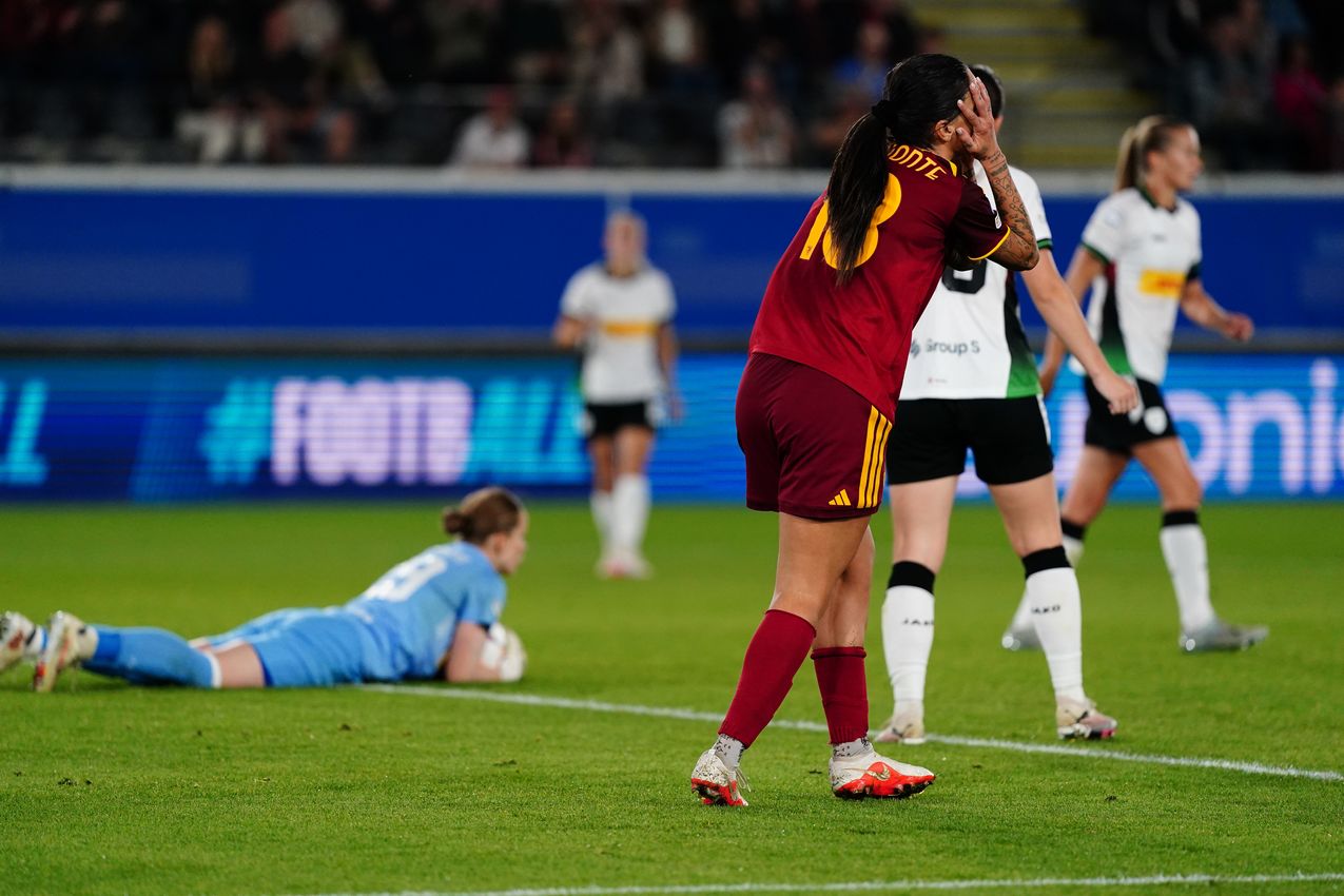 LEUVEN, BELGIUM - SEPTEMBER 23:  during the UEFA Women's Champions League 2026/27 League Phase MD1 match between OH Leuven and AS Roma at Stadium Den Dreef on September 23, 2026 in Leuven, Belgium. (Photo by AS Roma/AS Roma via Getty Images)