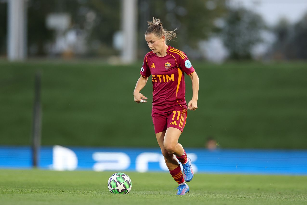 MADRID, SPAIN - OCTOBER 08:  during the UEFA Women's Champions League 2025/26 league phase match between Real Madrid CF and AS Romaat  on October 08, 2025 in Madrid, Spain. (Photo by AS Roma/AS Roma via Getty Images)
