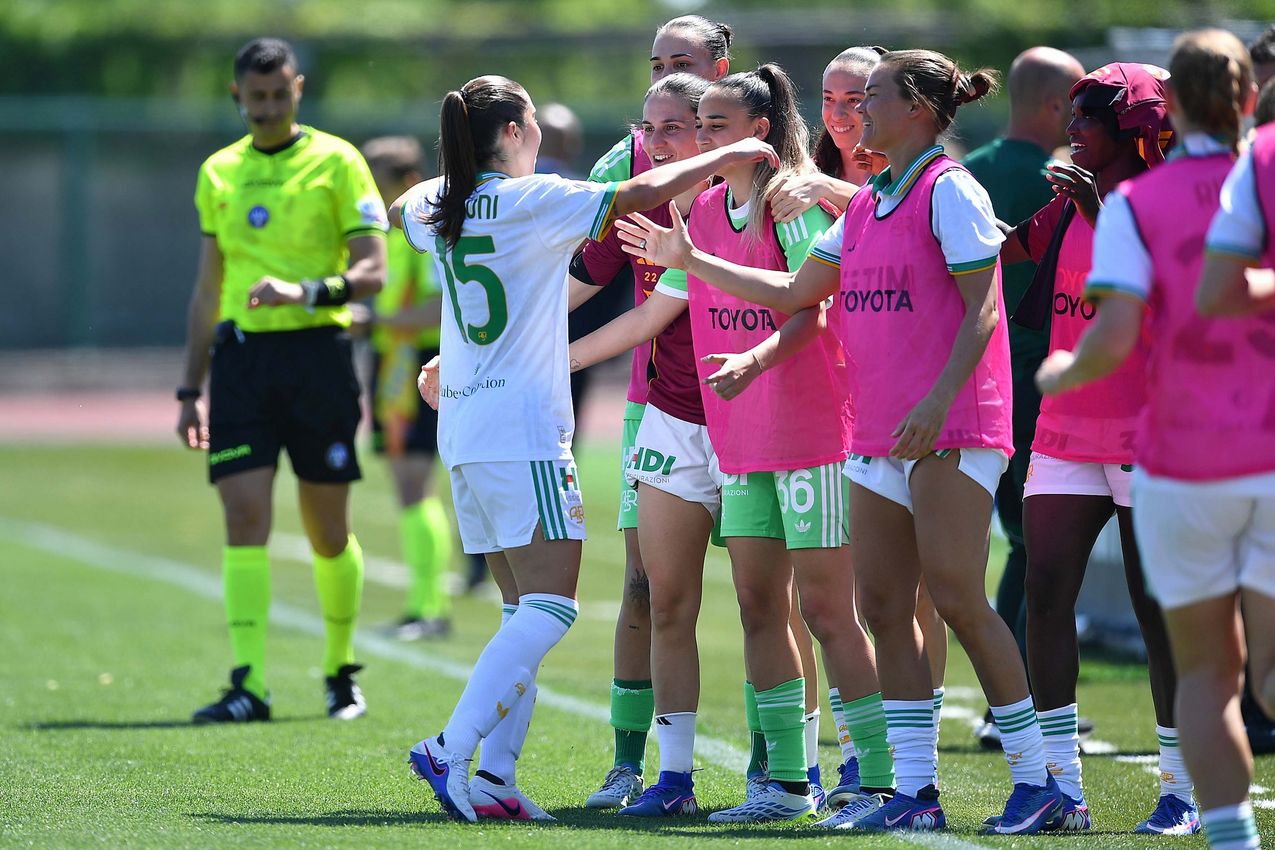 BIELLA, ITALY - APRIL 25:  at Stadio Comunale Vittorio Pozzo Lamarmora on April 25, 2026 in Biella, Italy. (Photo by AS Roma/AS Roma via Getty Images)