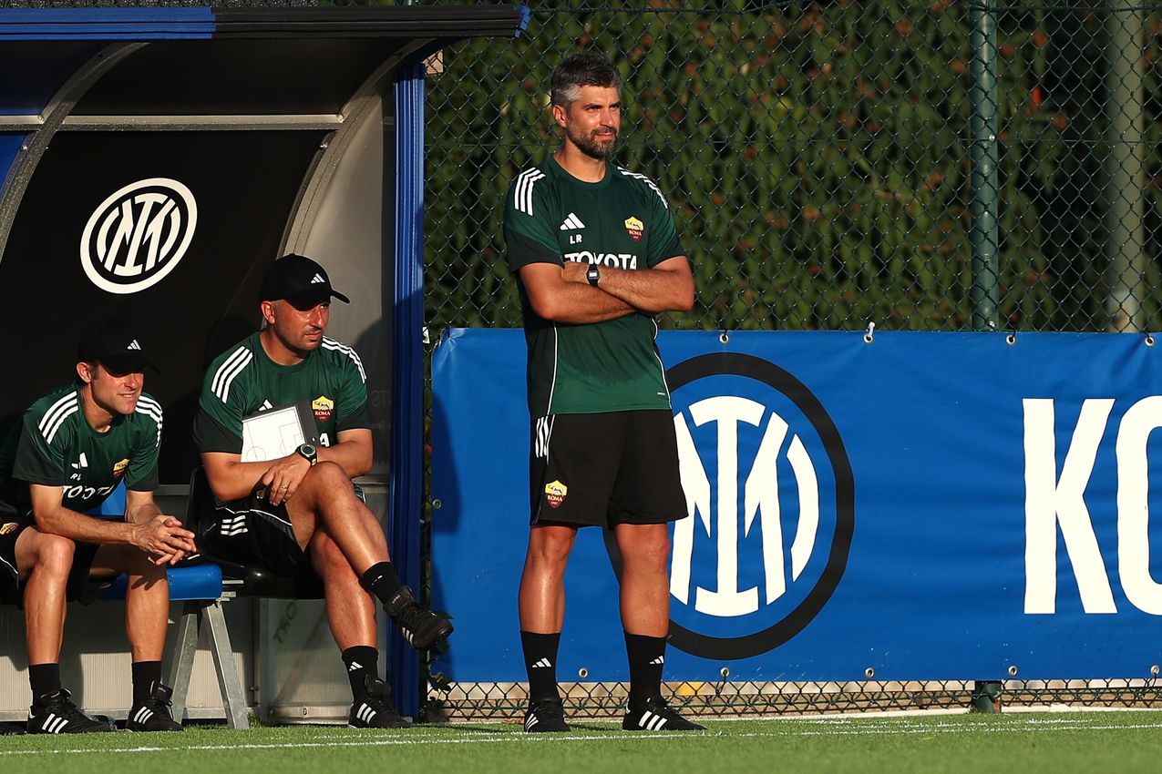 MILAN, ITALY - AUGUST 10:  during the Pre-season Friendly match between FC Internazionale Women and AS Roma Women at Centro Sportivo Interello Giacinto Facchetti on August 10, 2025 in Milan, Italy. (Photo by AS Roma/AS Roma via Getty Images)