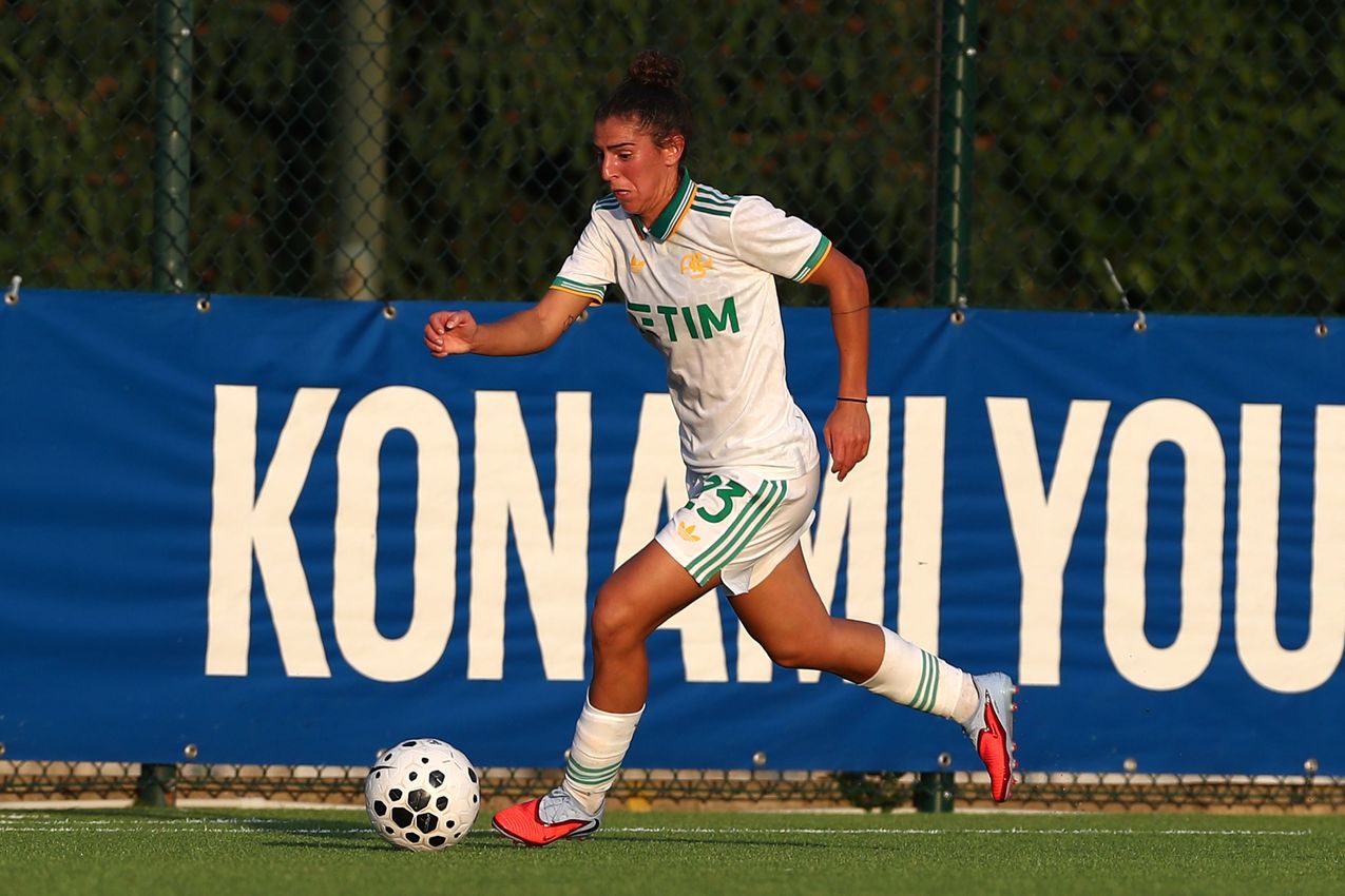 MILAN, ITALY - AUGUST 10:  during the Pre-season Friendly match between FC Internazionale Women and AS Roma Women at Centro Sportivo Interello Giacinto Facchetti on August 10, 2025 in Milan, Italy. (Photo by AS Roma/AS Roma via Getty Images)