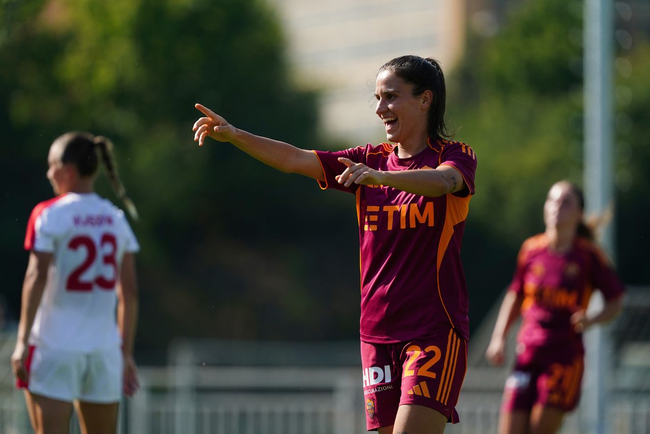 PRAGUE, CZECH REPUBLIC - AUGUST 27:  at Dolicek Stadium on August 27, 2025 in Prague, Czech Republic. (Photo by AS Roma/AS Roma via Getty Images)