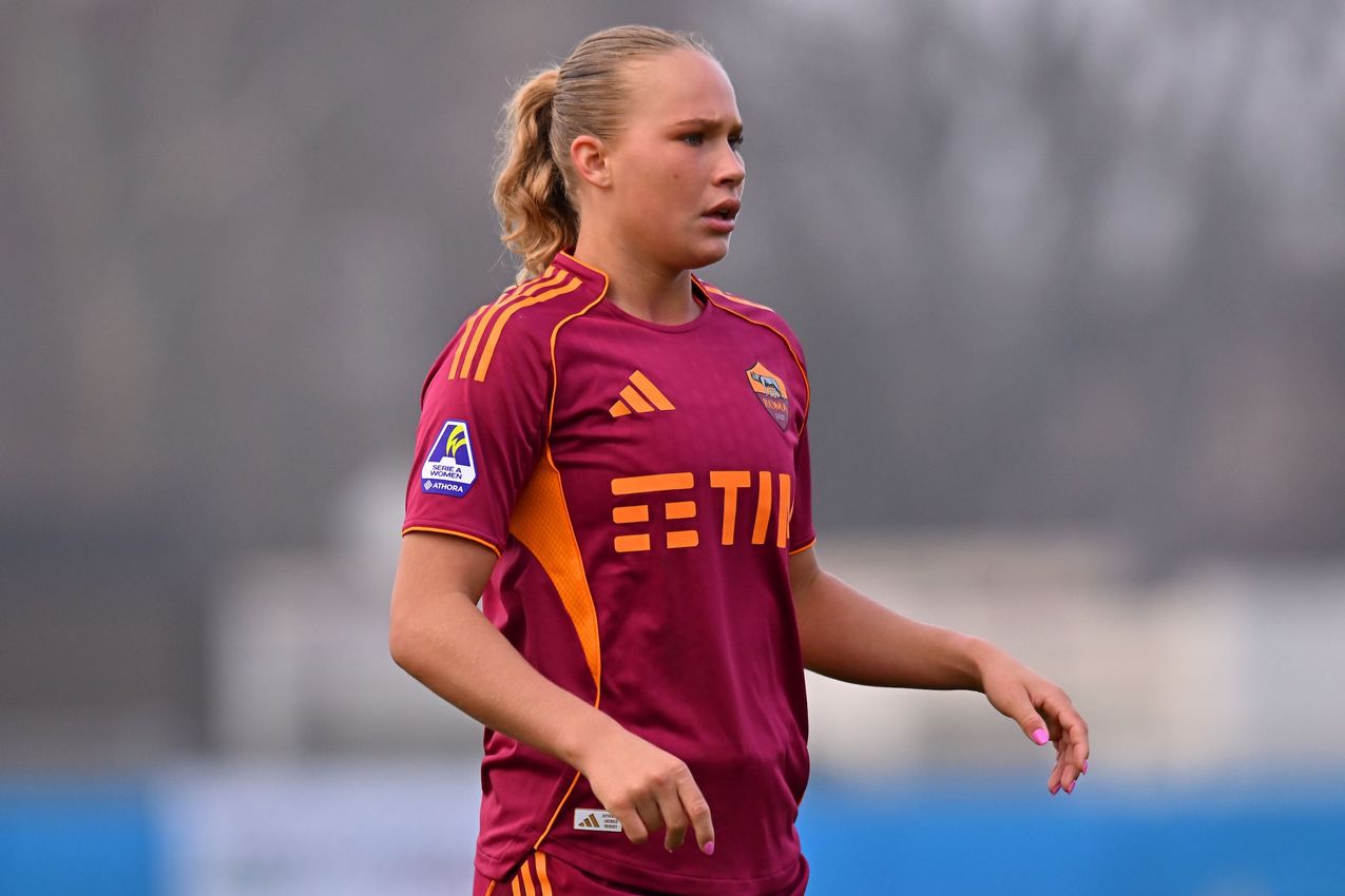 PARMA, ITALY - FEBRUARY 01: during  the Serie A Women match between Parma Calcio and AS Roma at Stadio il Noce on February 01, 2026 in Noceto, Italy. (Photo by AS Roma/AS Roma via Getty Images)
