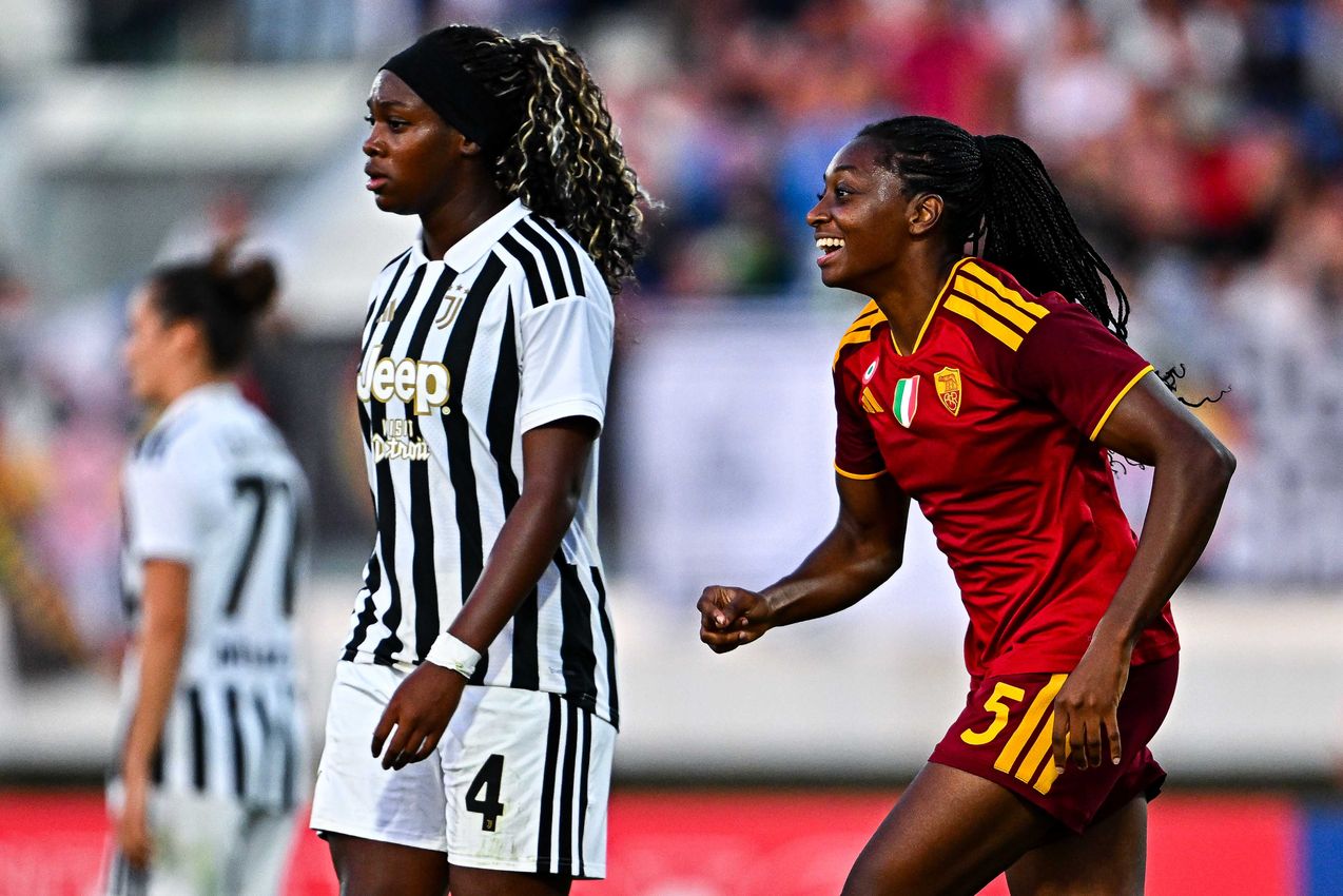 VIAREGGIO, ITALY - SEPTEMBER 19: Serie A Women's Cup Final match between Juventus and AS Roma on September 19, 2026 in Viareggio, Italy. (Photo by Simone Arveda - AS Roma/AS Roma via Getty Images)