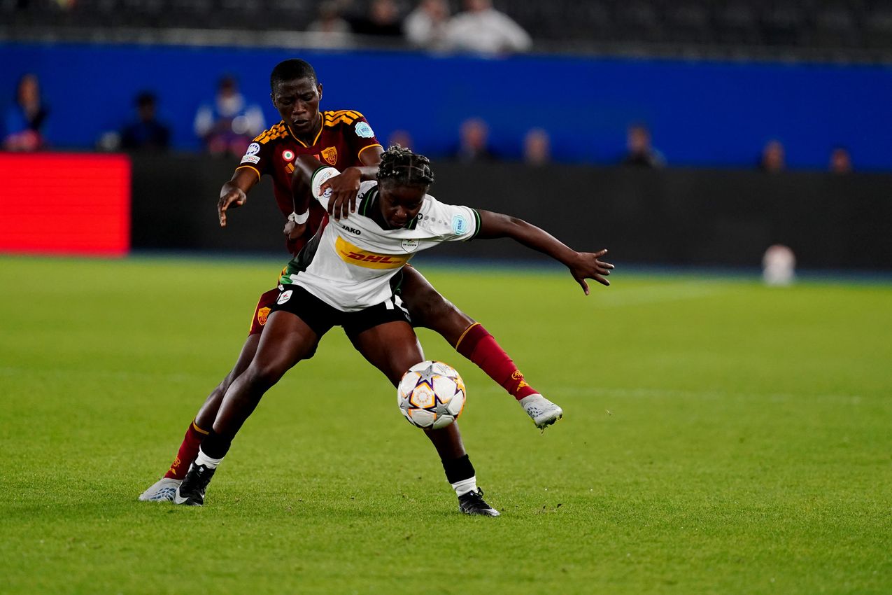 LEUVEN, BELGIUM - SEPTEMBER 23:  during the UEFA Women's Champions League 2026/27 League Phase MD1 match between OH Leuven and AS Roma at Stadium Den Dreef on September 23, 2026 in Leuven, Belgium. (Photo by AS Roma/AS Roma via Getty Images)