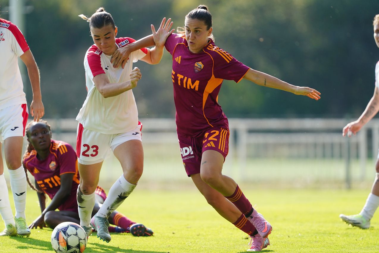 PRAGUE, CZECH REPUBLIC - AUGUST 27:  at Dolicek Stadium on August 27, 2025 in Prague, Czech Republic. (Photo by AS Roma/AS Roma via Getty Images)