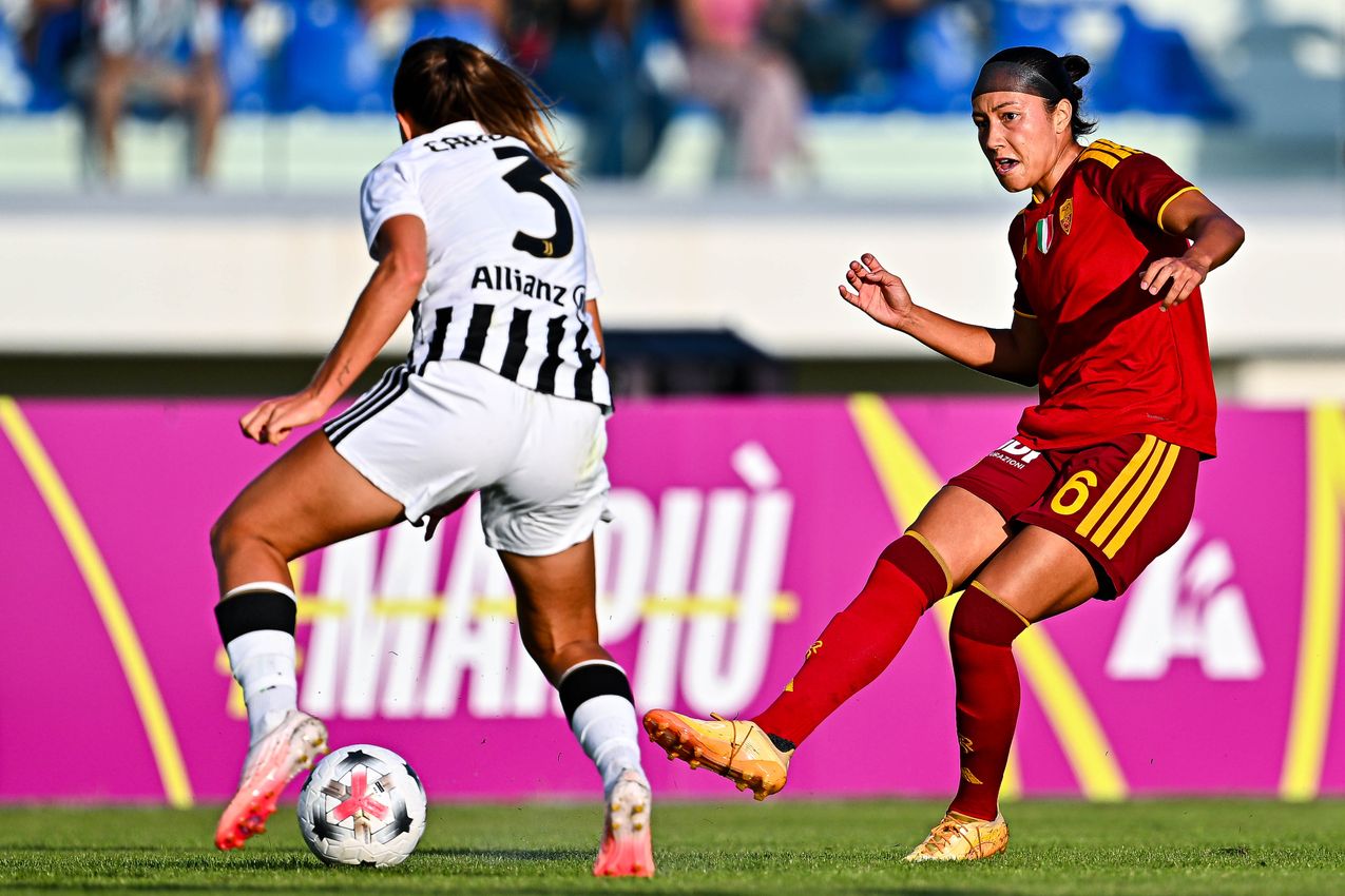 VIAREGGIO, ITALY - SEPTEMBER 19: Serie A Women's Cup Final match between Juventus and AS Roma on September 19, 2026 in Viareggio, Italy. (Photo by Simone Arveda - AS Roma/AS Roma via Getty Images)