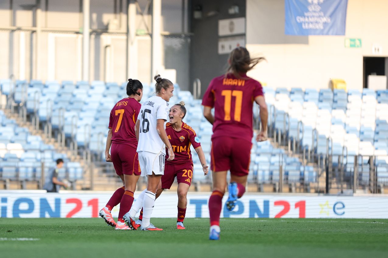 MADRID, SPAIN - OCTOBER 08:  during the UEFA Women's Champions League 2025/26 league phase match between Real Madrid CF and AS Romaat  on October 08, 2025 in Madrid, Spain. (Photo by AS Roma/AS Roma via Getty Images)