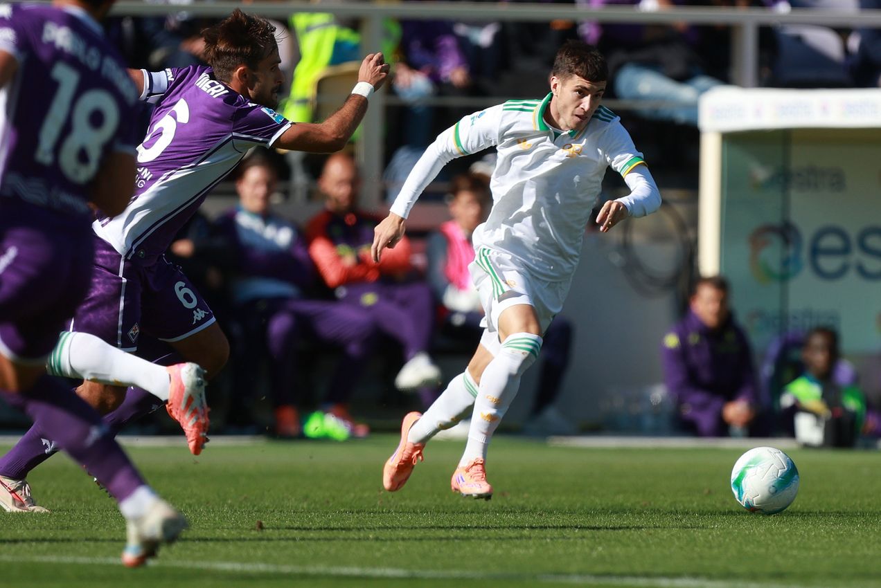 FLORENCE, ITALY - OCTOBER 5:  during the Serie A match between ACF Fiorentina and AS Roma at Artemio Franchi on October 5, 2025 in Florence, Italy. (Photo by Gabriele Maltinti/Getty Images)
