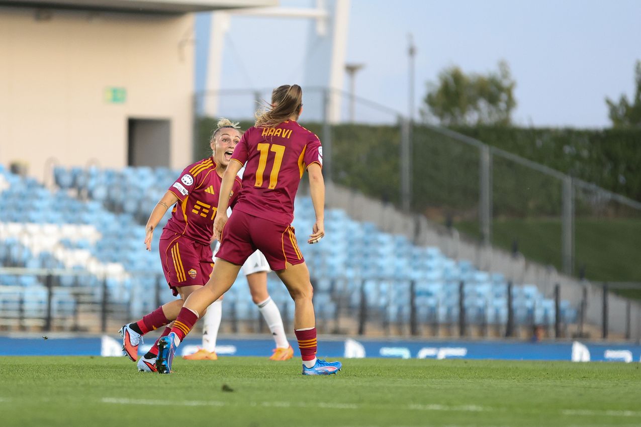 MADRID, SPAIN - OCTOBER 08:  during the UEFA Women's Champions League 2025/26 league phase match between Real Madrid CF and AS Romaat  on October 08, 2025 in Madrid, Spain. (Photo by AS Roma/AS Roma via Getty Images)