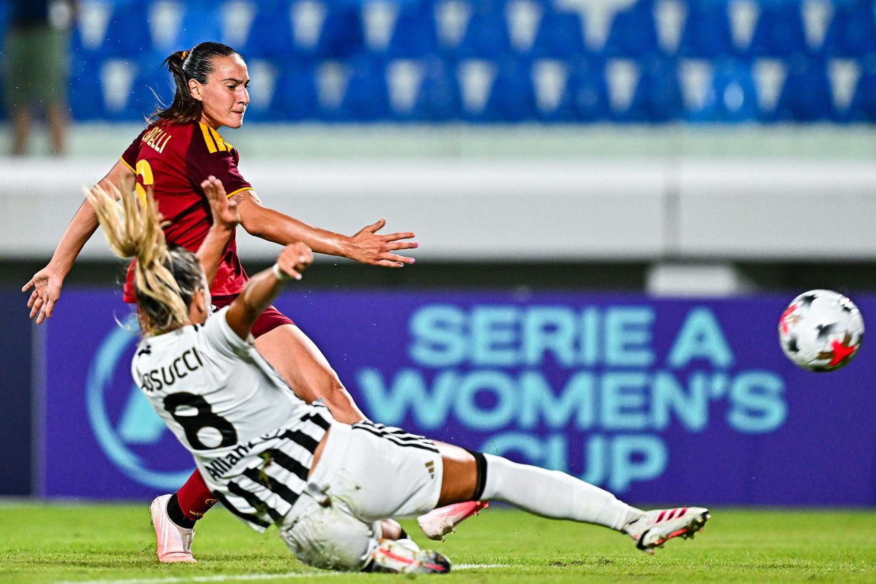VIAREGGIO, ITALY - SEPTEMBER 19: Serie A Women's Cup Final match between Juventus and AS Roma on September 19, 2026 in Viareggio, Italy. (Photo by Simone Arveda - AS Roma/AS Roma via Getty Images)