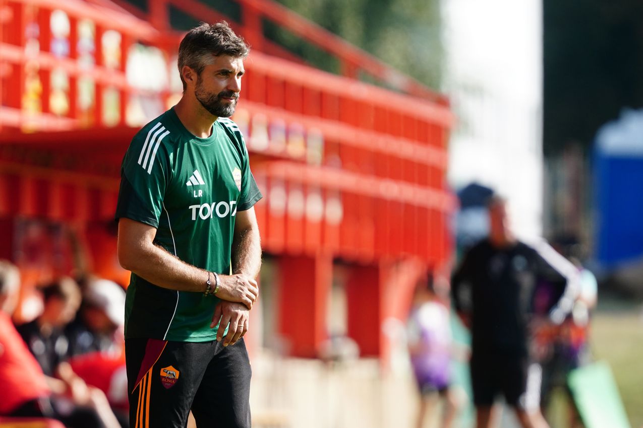 PRAGUE, CZECH REPUBLIC - AUGUST 27:  at Dolicek Stadium on August 27, 2025 in Prague, Czech Republic. (Photo by AS Roma/AS Roma via Getty Images)