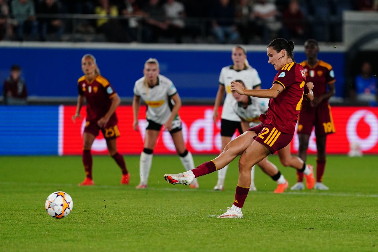 LEUVEN, BELGIUM - SEPTEMBER 23:  during the UEFA Women's Champions League 2026/27 League Phase MD1 match between OH Leuven and AS Roma at Stadium Den Dreef on September 23, 2026 in Leuven, Belgium. (Photo by AS Roma/AS Roma via Getty Images)