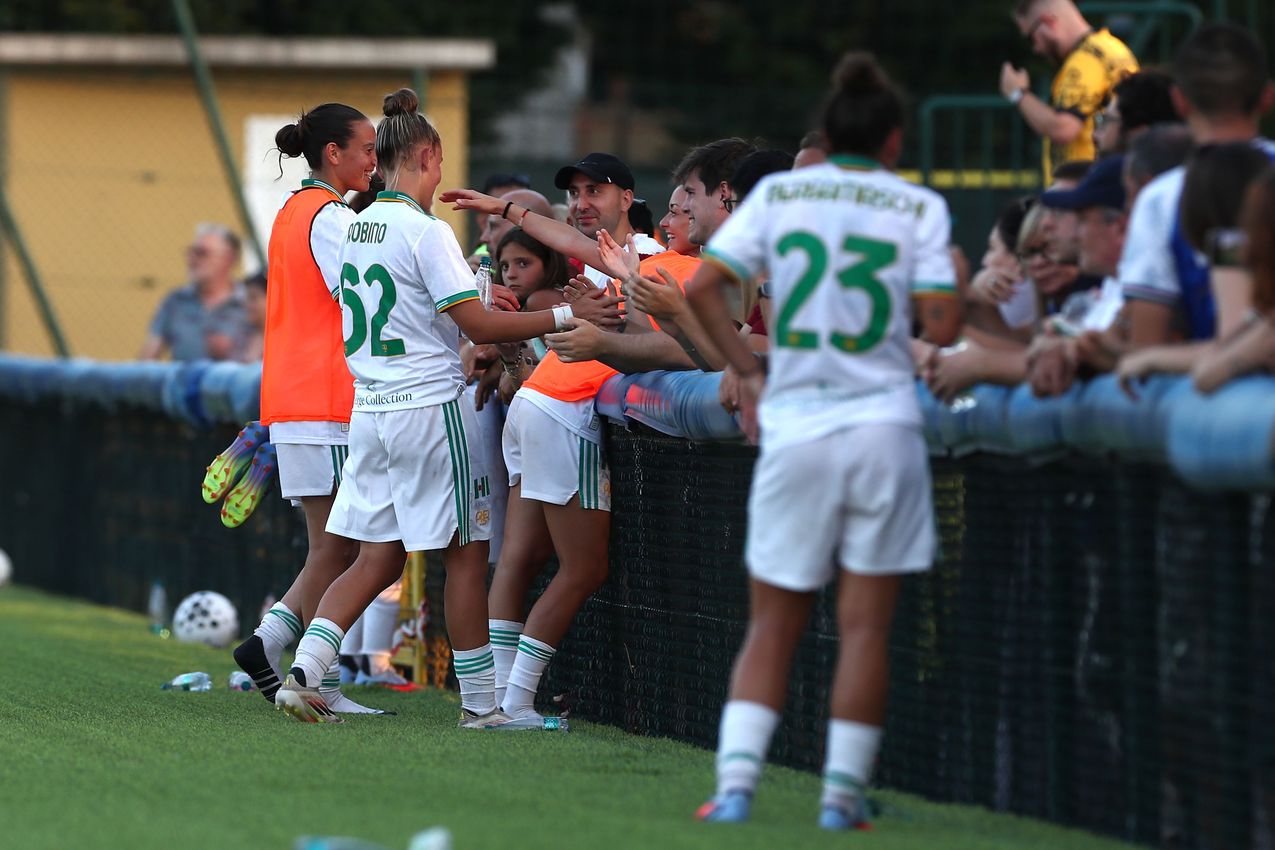 MILAN, ITALY - AUGUST 10:  during the Pre-season Friendly match between FC Internazionale Women and AS Roma Women at Centro Sportivo Interello Giacinto Facchetti on August 10, 2025 in Milan, Italy. (Photo by AS Roma/AS Roma via Getty Images)