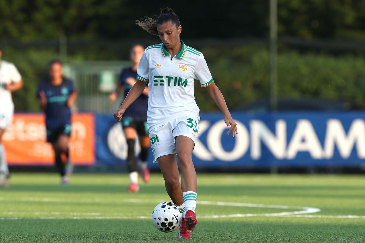MILAN, ITALY - AUGUST 10:  during the Pre-season Friendly match between FC Internazionale Women and AS Roma Women at Centro Sportivo Interello Giacinto Facchetti on August 10, 2025 in Milan, Italy. (Photo by AS Roma/AS Roma via Getty Images)