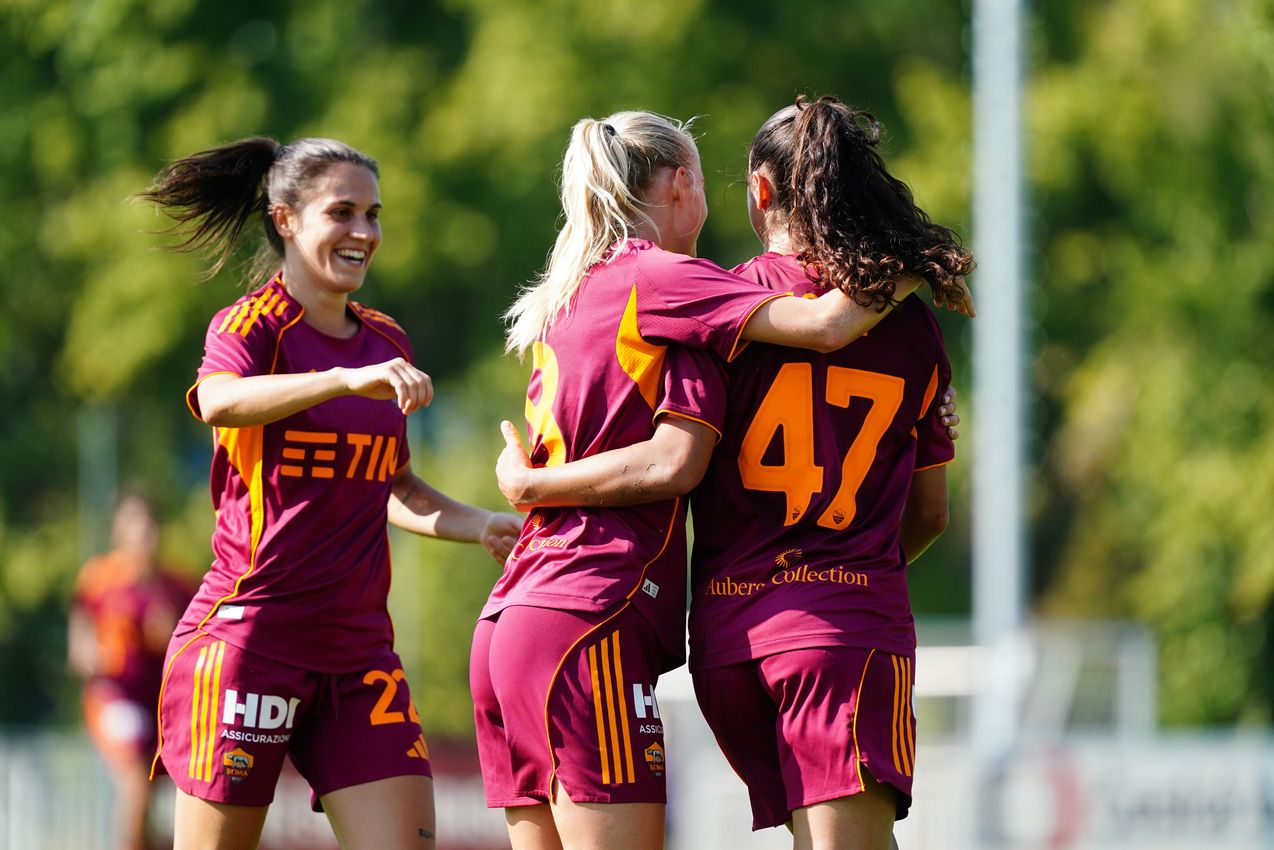 PRAGUE, CZECH REPUBLIC - AUGUST 27:  at Dolicek Stadium on August 27, 2025 in Prague, Czech Republic. (Photo by AS Roma/AS Roma via Getty Images)