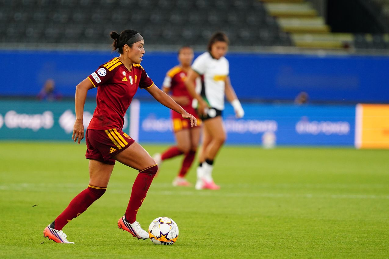 LEUVEN, BELGIUM - SEPTEMBER 23:  during the UEFA Women's Champions League 2026/27 League Phase MD1 match between OH Leuven and AS Roma at Stadium Den Dreef on September 23, 2026 in Leuven, Belgium. (Photo by AS Roma/AS Roma via Getty Images)