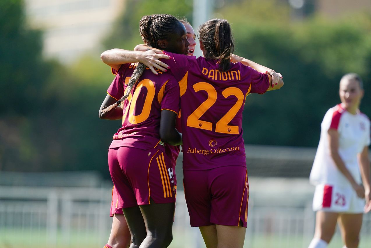 PRAGUE, CZECH REPUBLIC - AUGUST 27:  at Dolicek Stadium on August 27, 2025 in Prague, Czech Republic. (Photo by AS Roma/AS Roma via Getty Images)