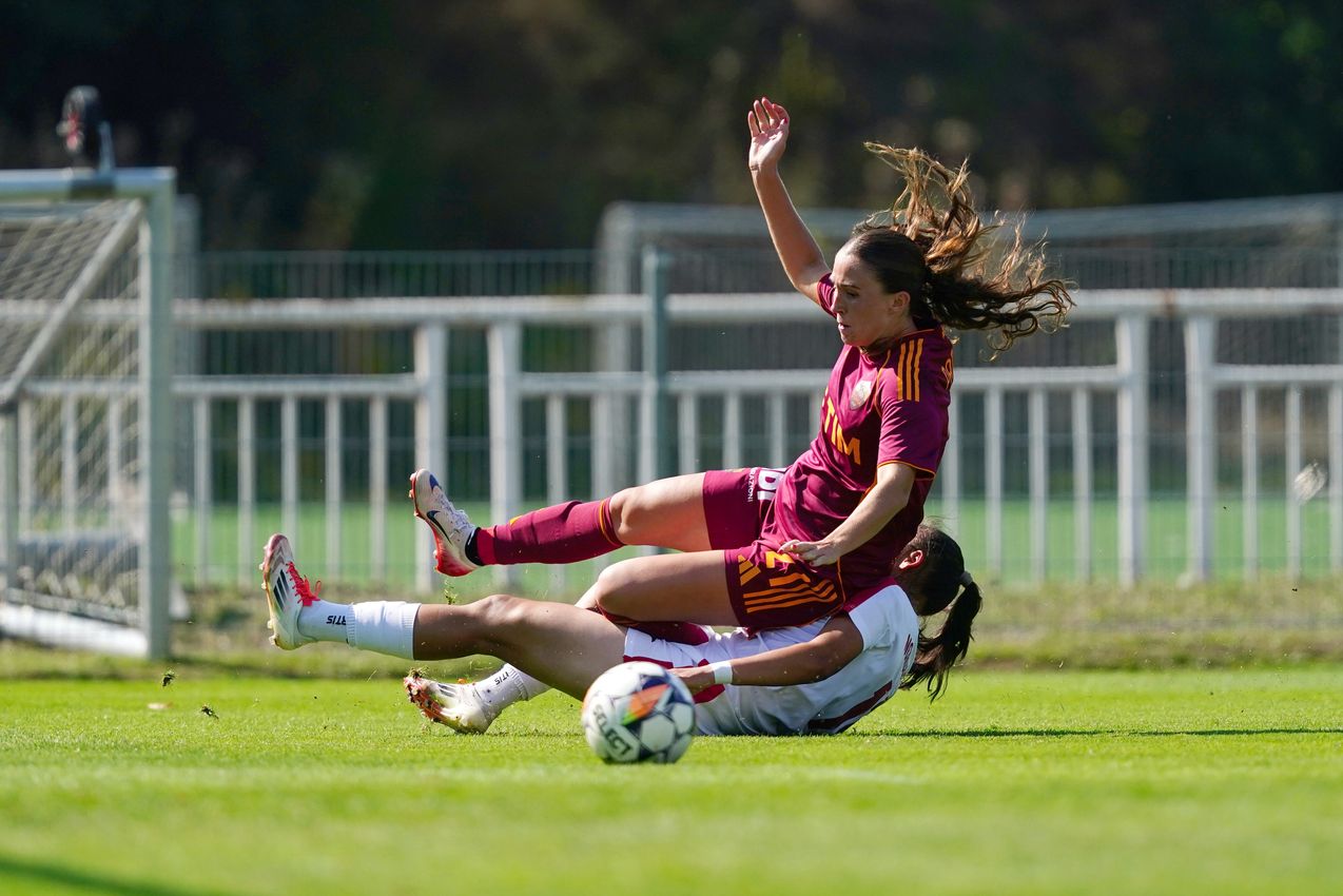 PRAGUE, CZECH REPUBLIC - AUGUST 27:  at Dolicek Stadium on August 27, 2025 in Prague, Czech Republic. (Photo by AS Roma/AS Roma via Getty Images)