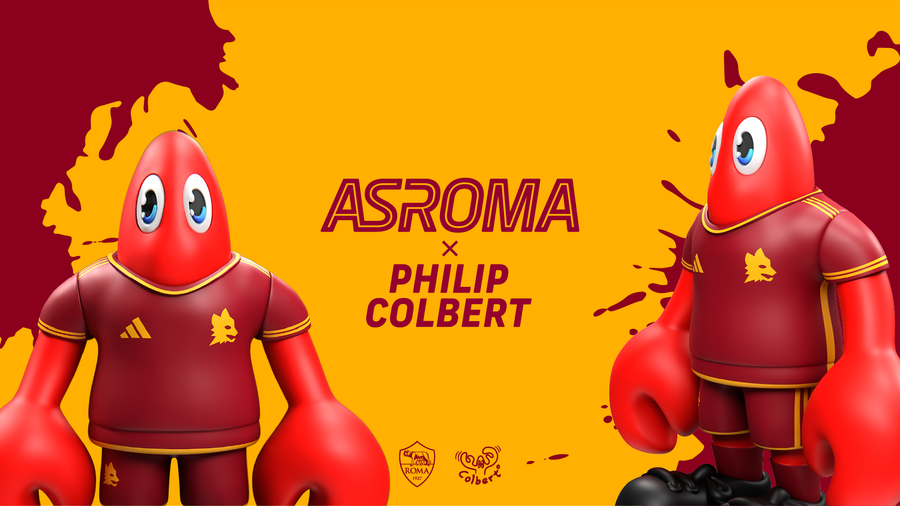 AS Roma insieme all'artista Philip Colbert per fondere calcio e arte