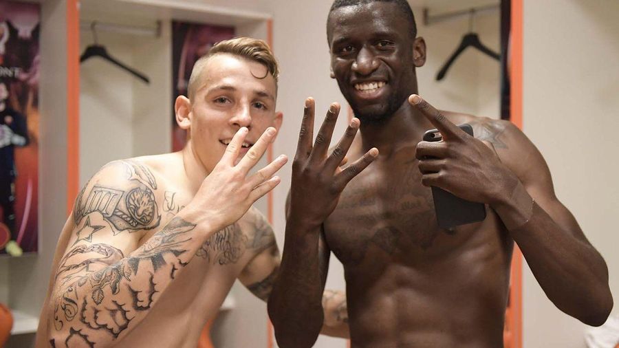 Six exclusive photos from the dressing room after Lazio win