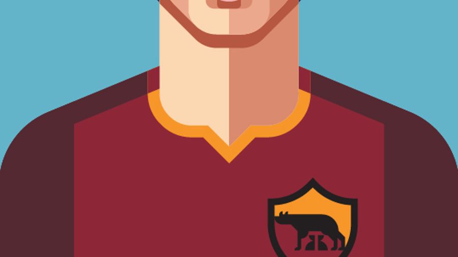 Roma Art: Dzeko and Totti by Daniel Nyari