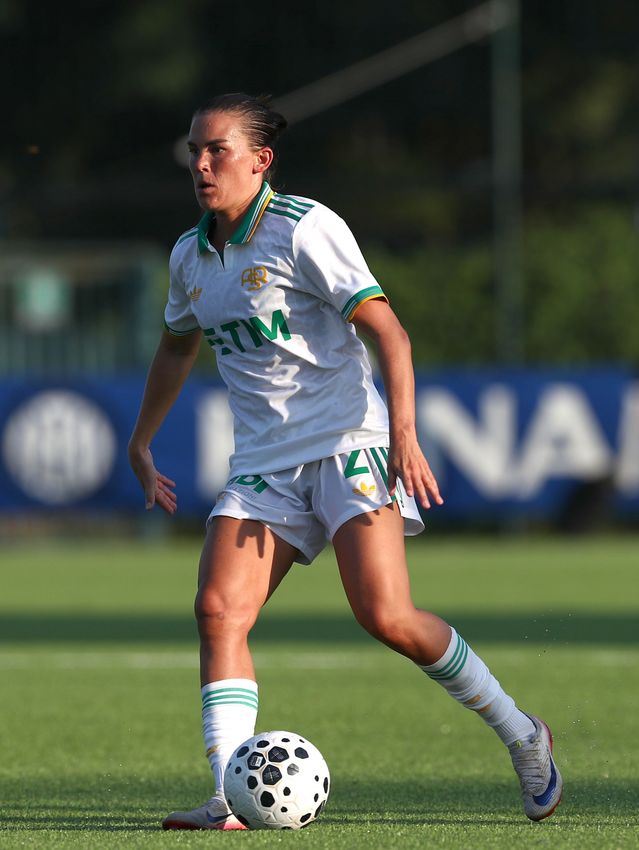 MILAN, ITALY - AUGUST 10:  during the Pre-season Friendly match between FC Internazionale Women and AS Roma Women at Centro Sportivo Interello Giacinto Facchetti on August 10, 2025 in Milan, Italy. (Photo by AS Roma/AS Roma via Getty Images)