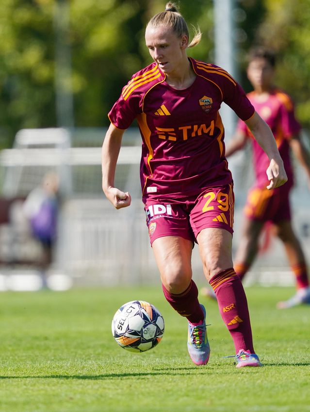 PRAGUE, CZECH REPUBLIC - AUGUST 27:  at Dolicek Stadium on August 27, 2025 in Prague, Czech Republic. (Photo by AS Roma/AS Roma via Getty Images)