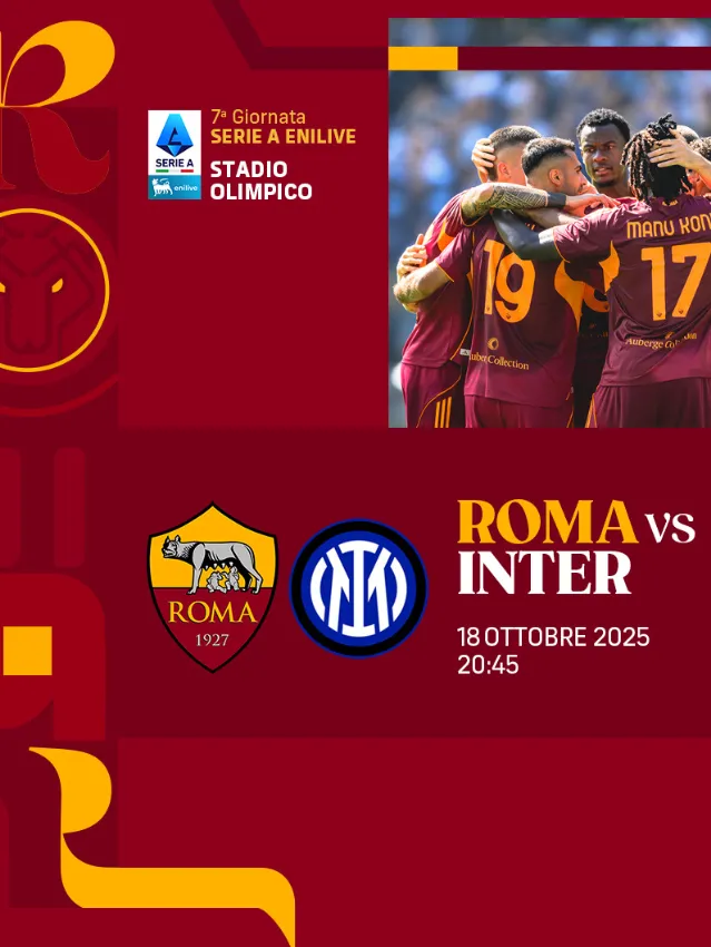 Roma-Inter: i biglietti per il primo big match della stagione all'Olimpico 