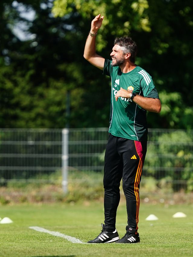 PRAGUE, CZECH REPUBLIC - AUGUST 27:  at Dolicek Stadium on August 27, 2025 in Prague, Czech Republic. (Photo by AS Roma/AS Roma via Getty Images)