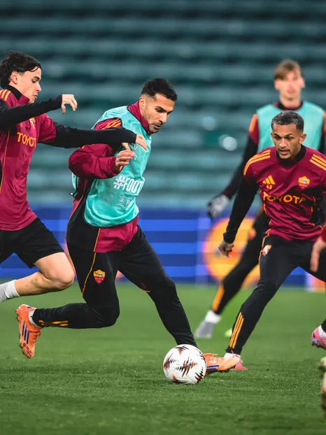  La rifinitura in vista di Celtic-Roma 