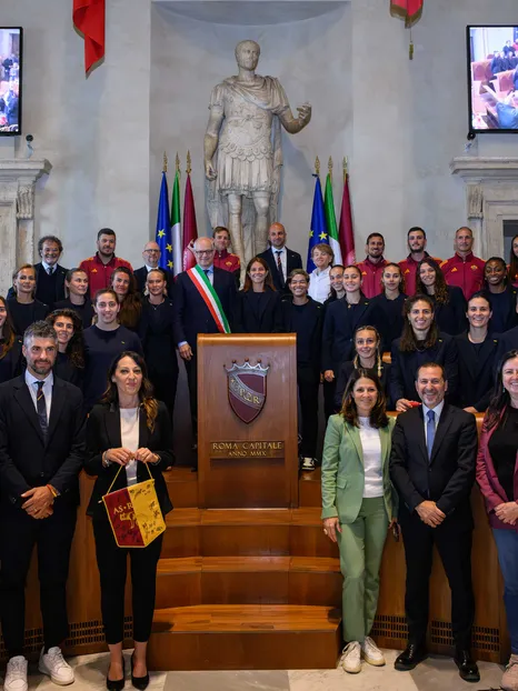 Le campionesse d'Italia premiate in Campidoglio dal Sindaco Gualtieri
