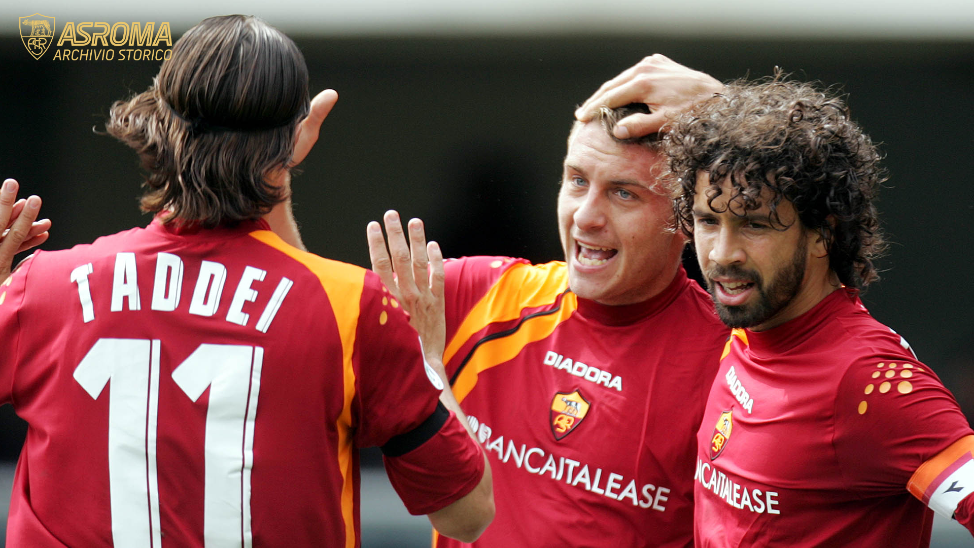 Taddei, De Rossi e Tommasi in Chievo-Roma 4-4 del 2006 (AS Roma)
