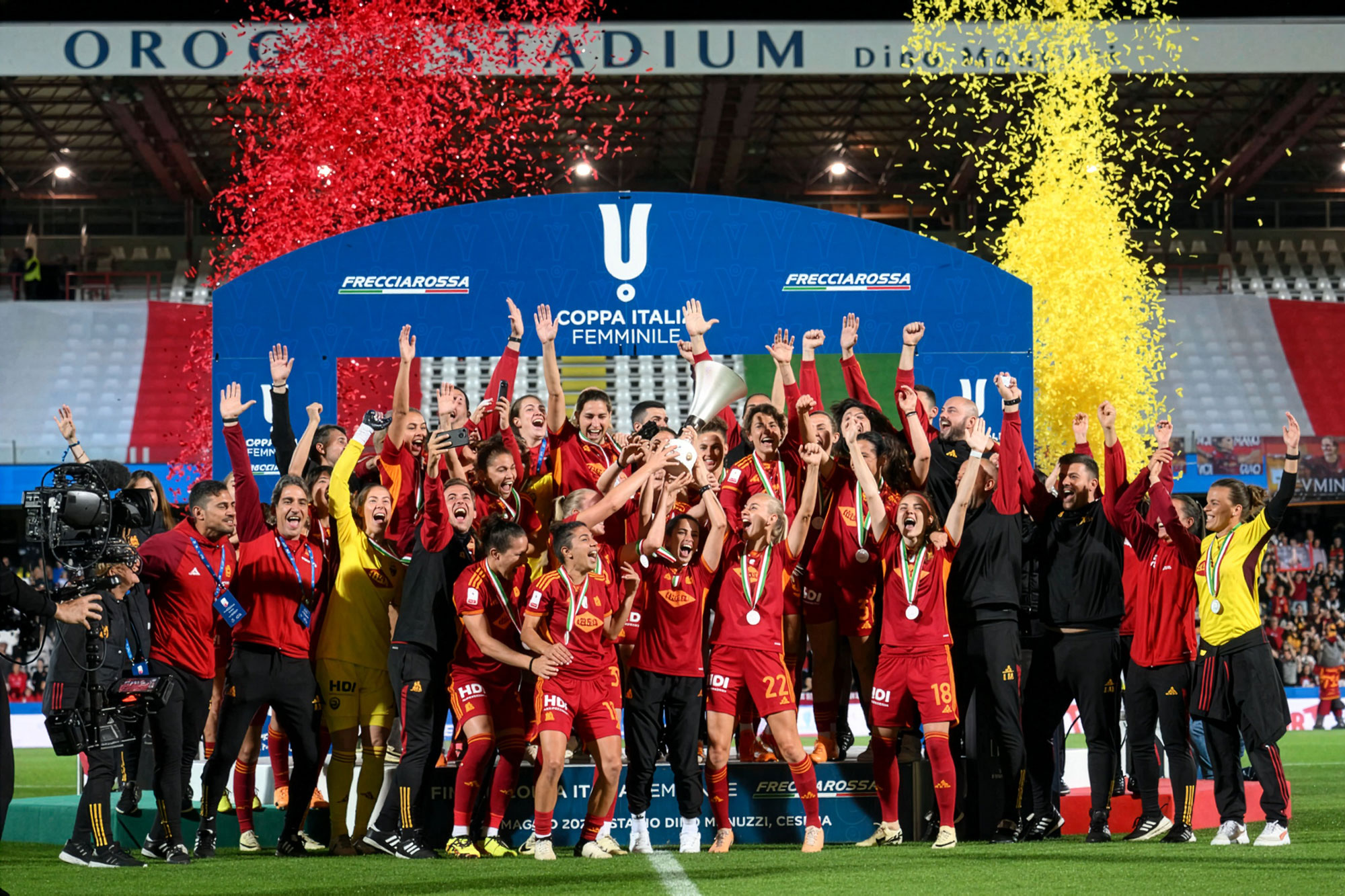 AS Roma Coppa Italia Femminile 23-24 celebration