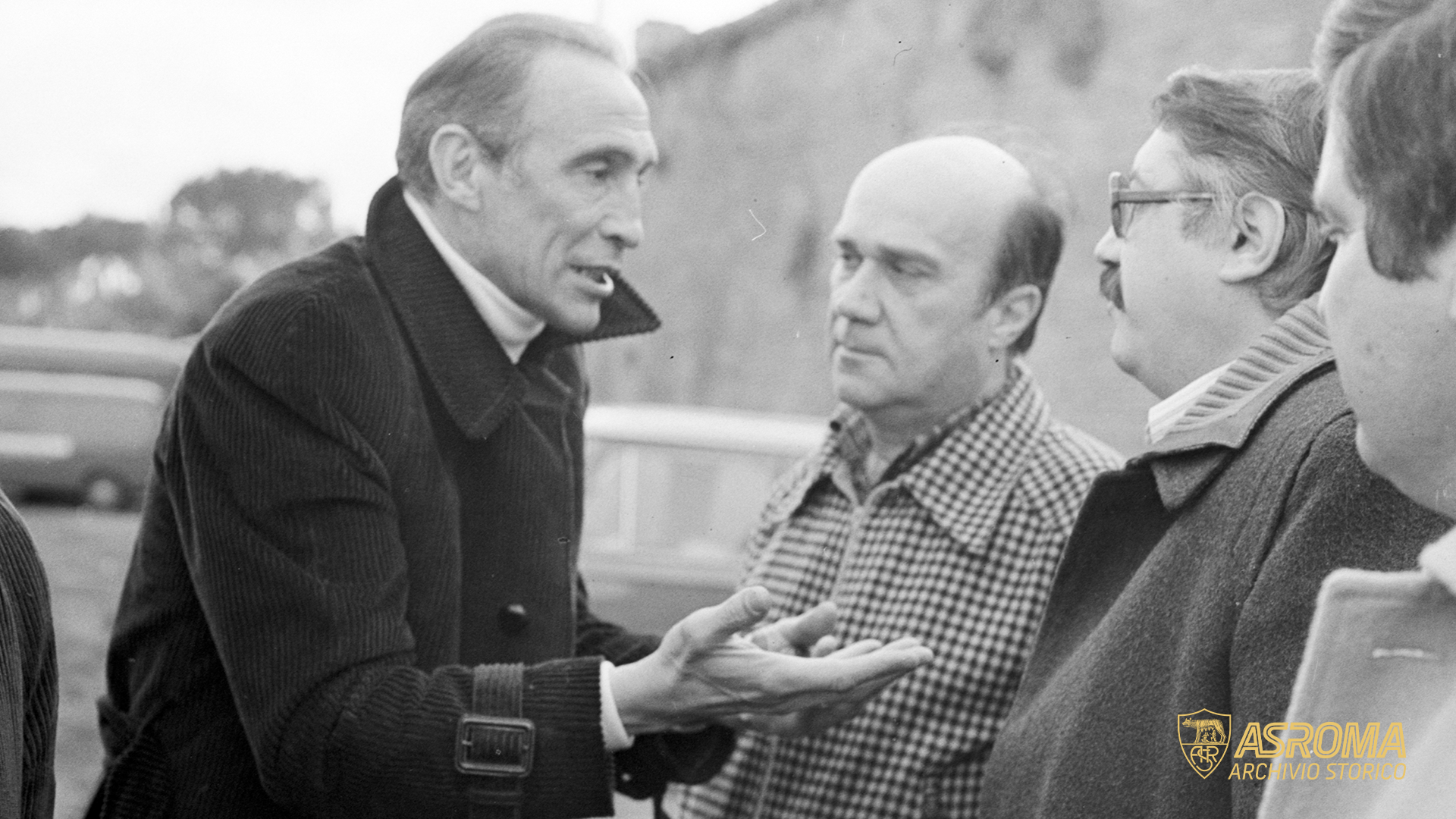 Bearzot all'Olimpico per Roma-Juventus 1-0 del 1978 (AS Roma/DuFoto)