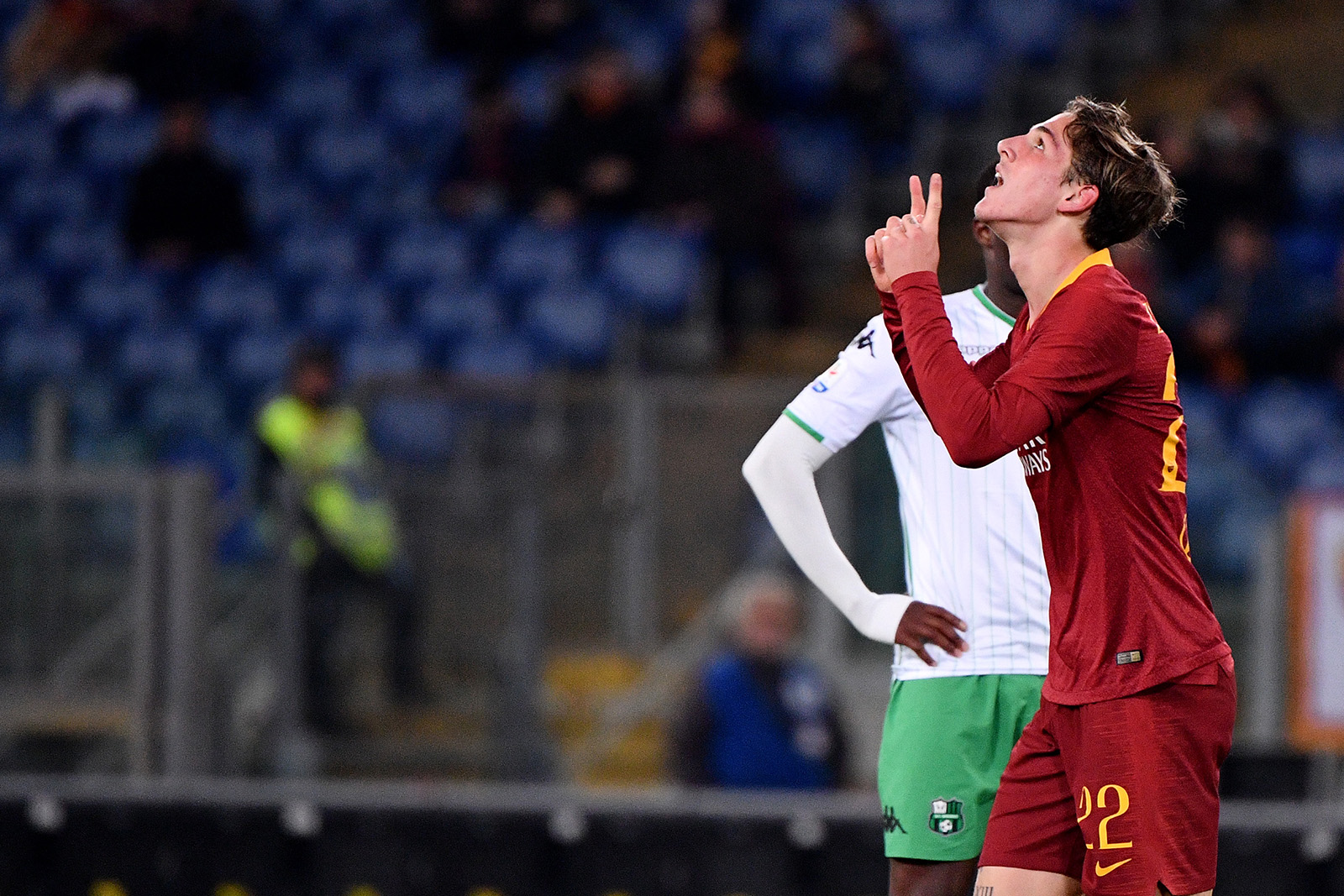 L'esultanza di Nicolò Zaniolo