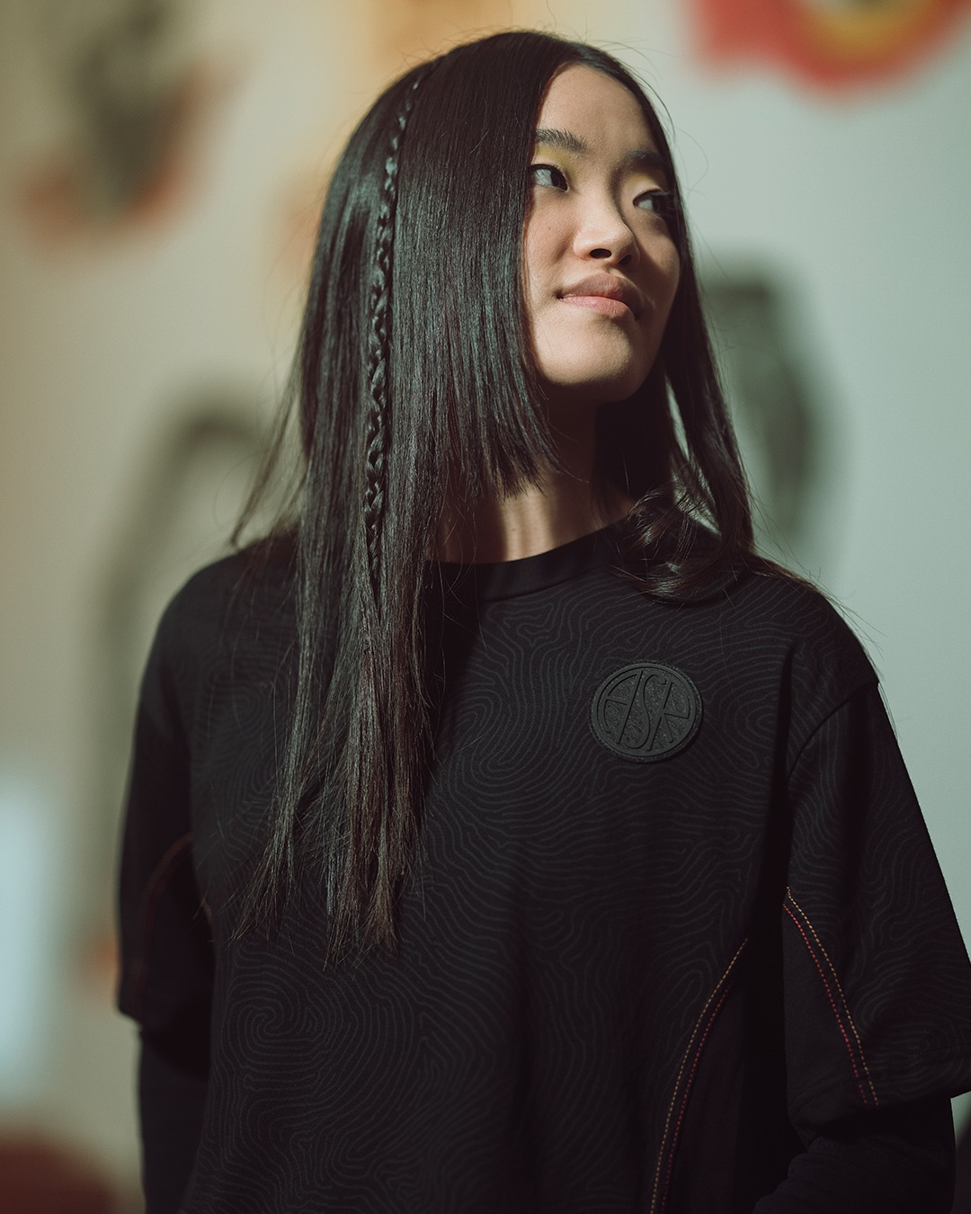 Felpa AS Roma Imprinting - Ufficiale, Bianca, 80% Cotone - Foto 7