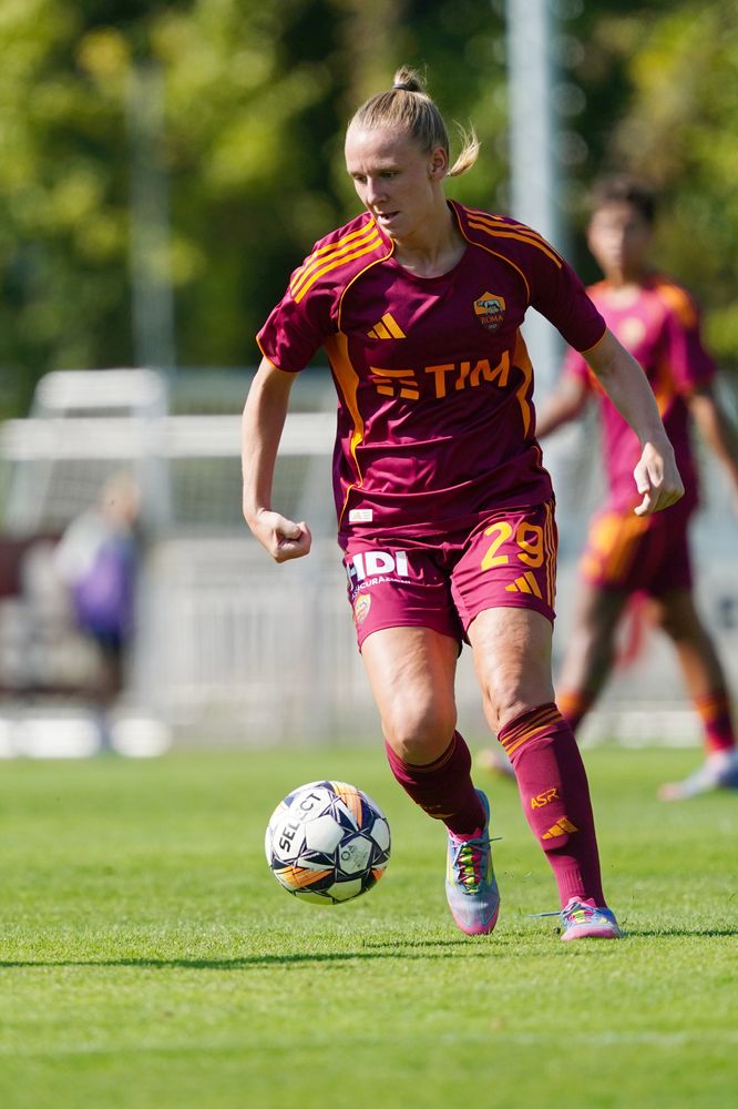 PRAGUE, CZECH REPUBLIC - AUGUST 27:  at Dolicek Stadium on August 27, 2025 in Prague, Czech Republic. (Photo by AS Roma/AS Roma via Getty Images)