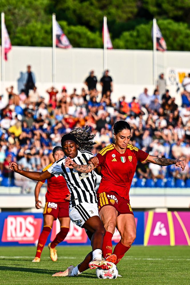VIAREGGIO, ITALY - SEPTEMBER 19: Serie A Women's Cup Final match between Juventus and AS Roma on September 19, 2026 in Viareggio, Italy. (Photo by Simone Arveda - AS Roma/AS Roma via Getty Images)