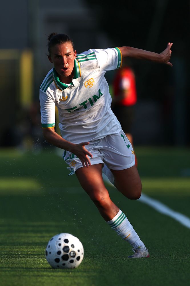 MILAN, ITALY - AUGUST 10:  during the Pre-season Friendly match between FC Internazionale Women and AS Roma Women at Centro Sportivo Interello Giacinto Facchetti on August 10, 2025 in Milan, Italy. (Photo by AS Roma/AS Roma via Getty Images)